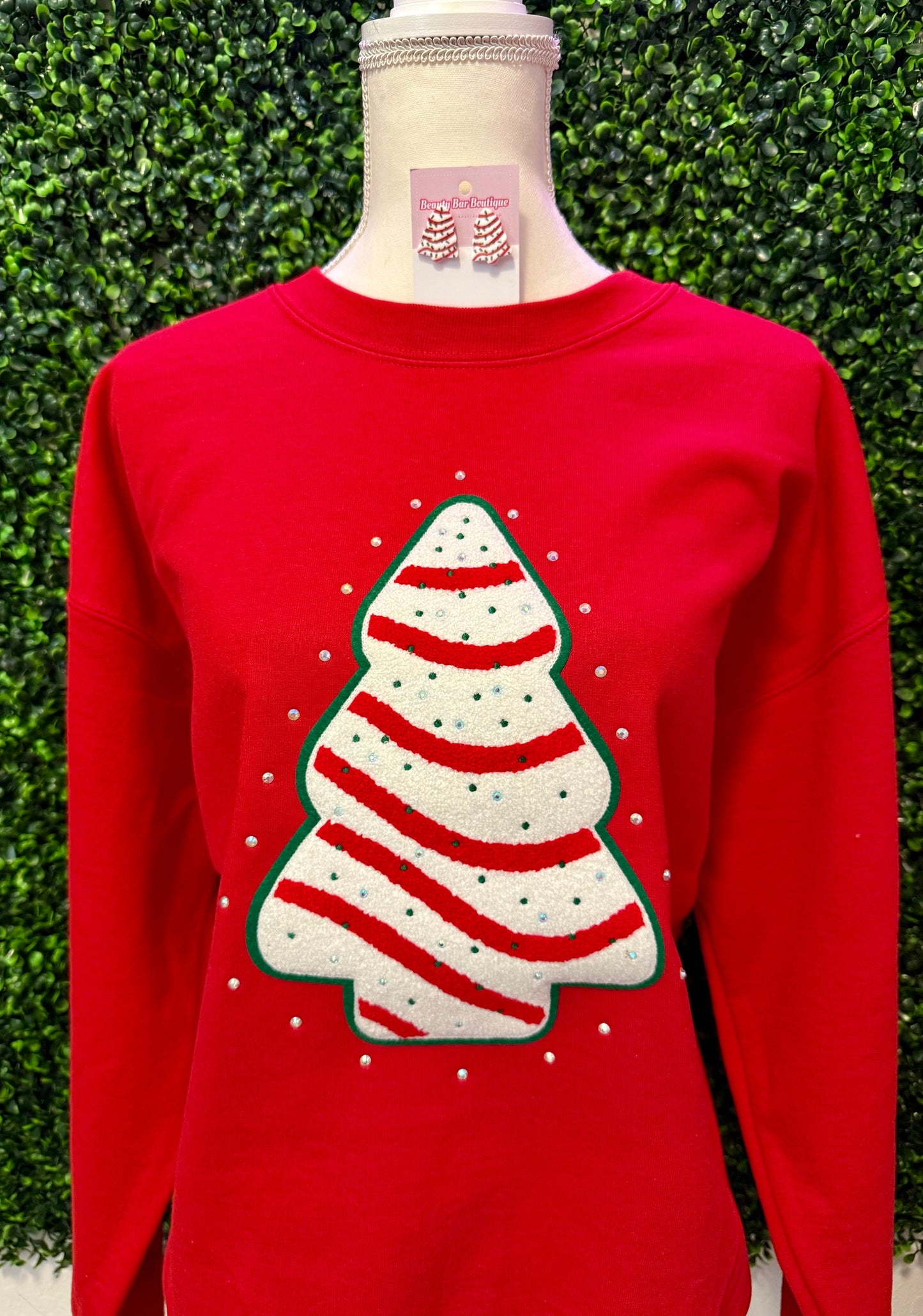 Christmas Cakes Bling Sweatshirt