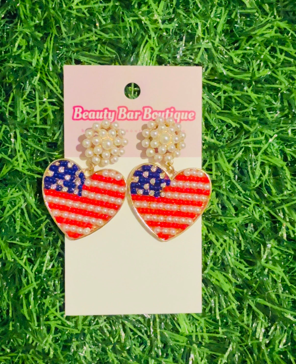Stars & Stripes Heart Earrings