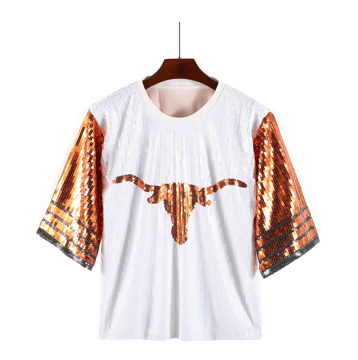Longhorns Sequin Top