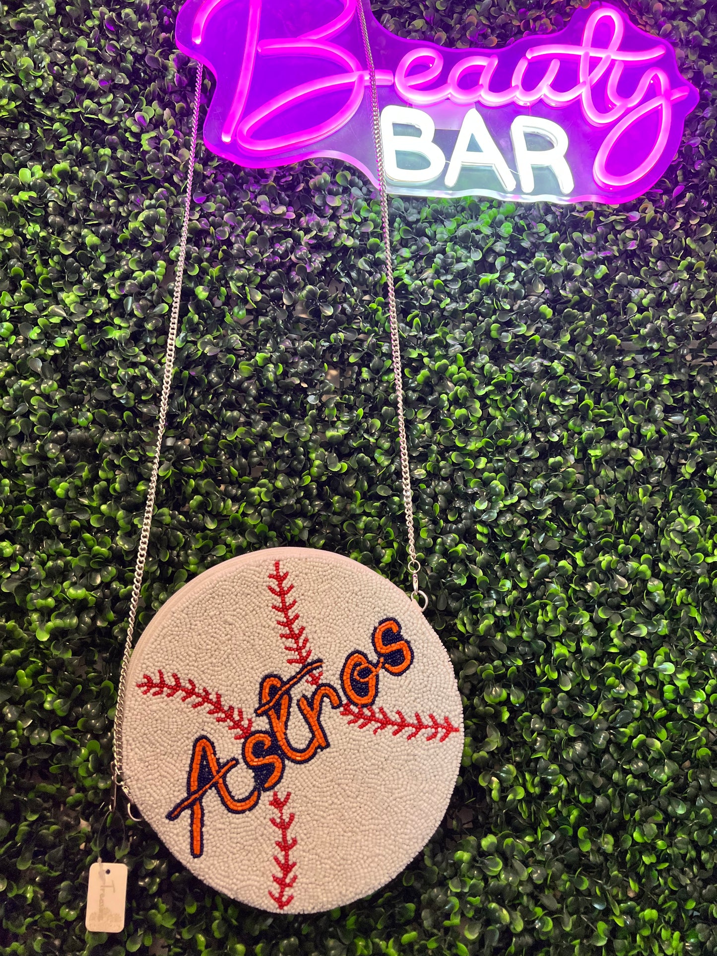 Astros Baseball Beaded Purse