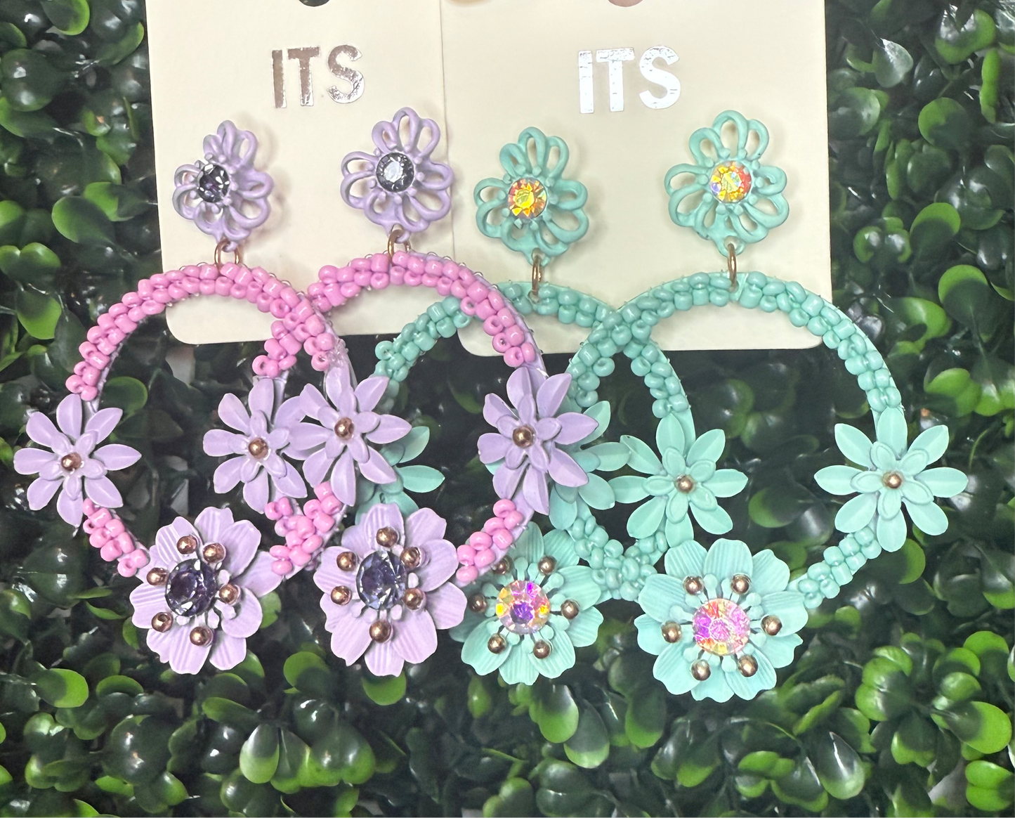 Spring Flower Drop Earrings