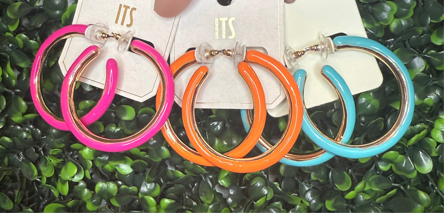 Summer Fun Hoop Earrings