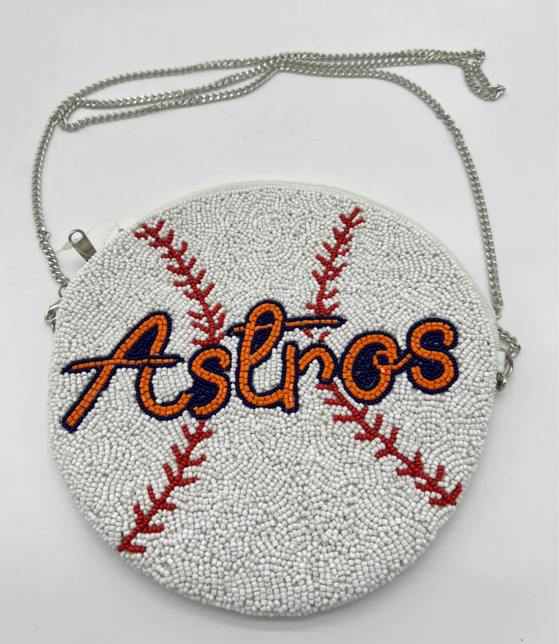 Astros Baseball Beaded Purse