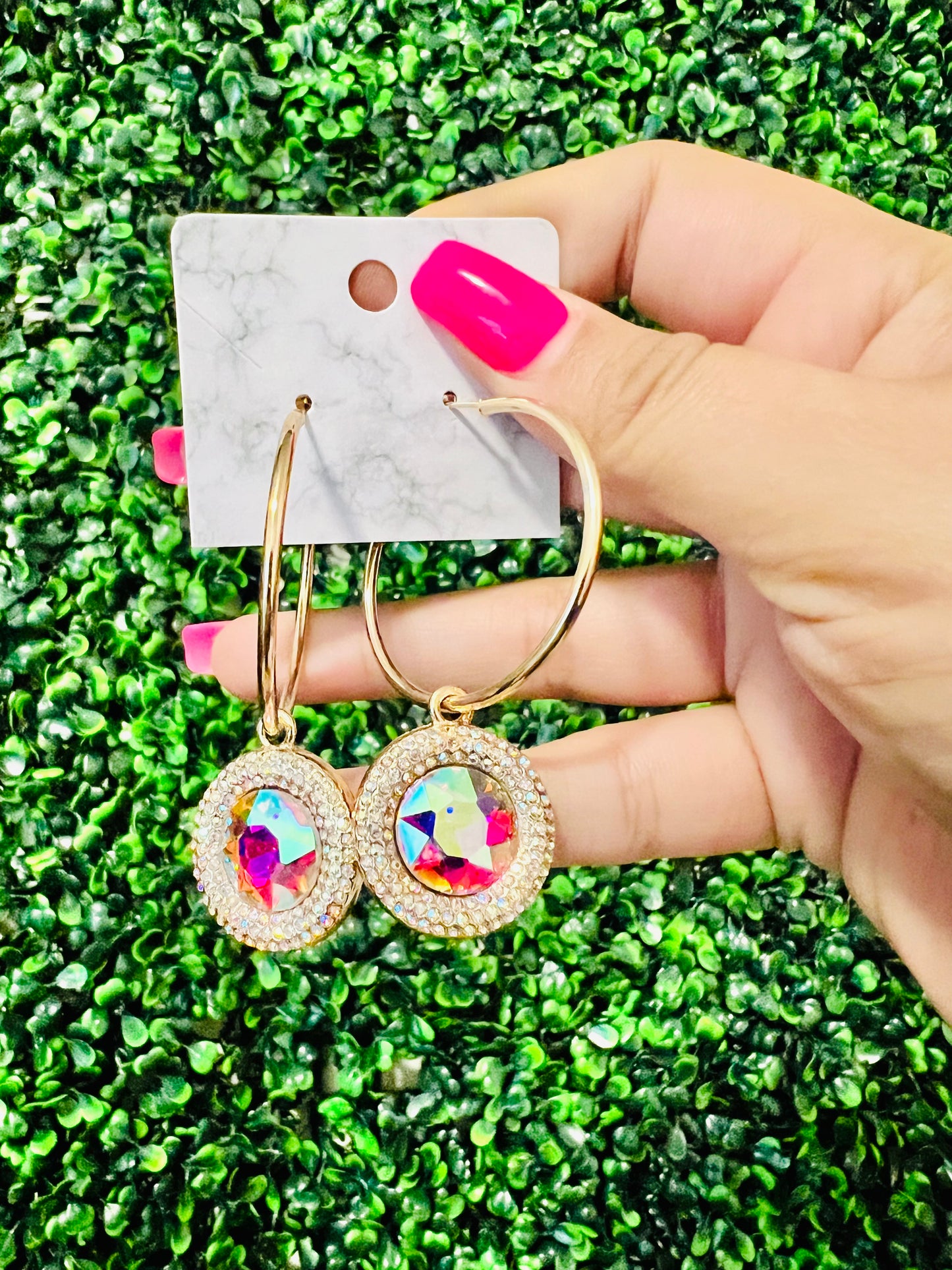 Bling Drop Hoops