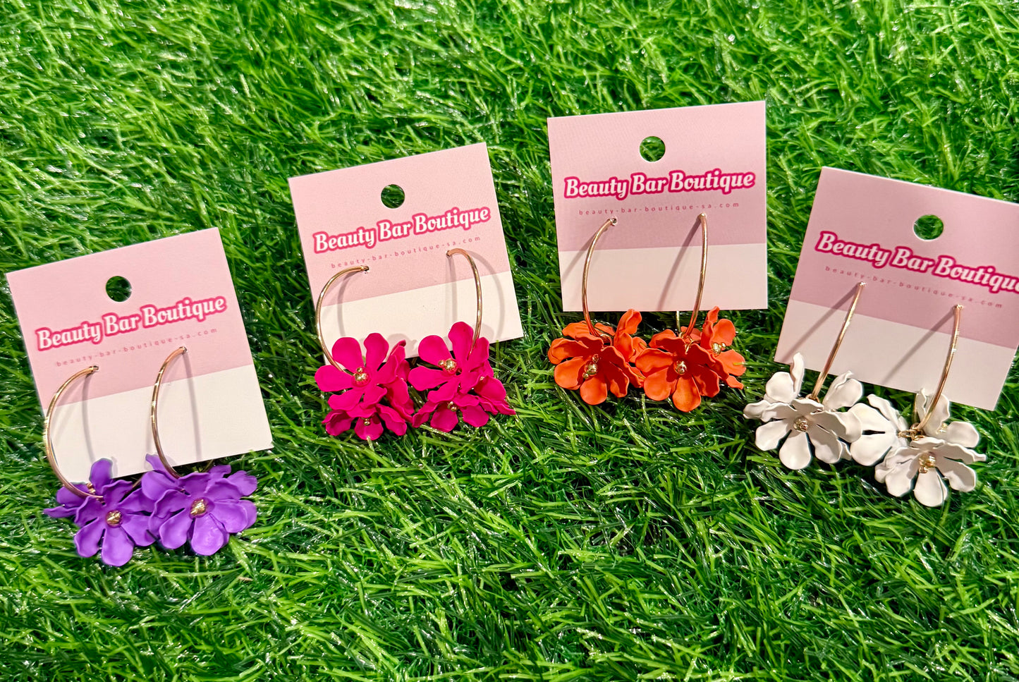 Floral Hoop Earrings