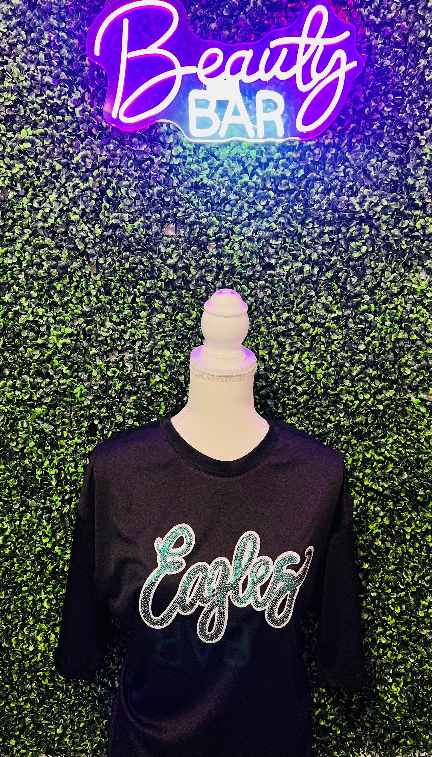 Let’s Go Eagle Sequin Drifit Top