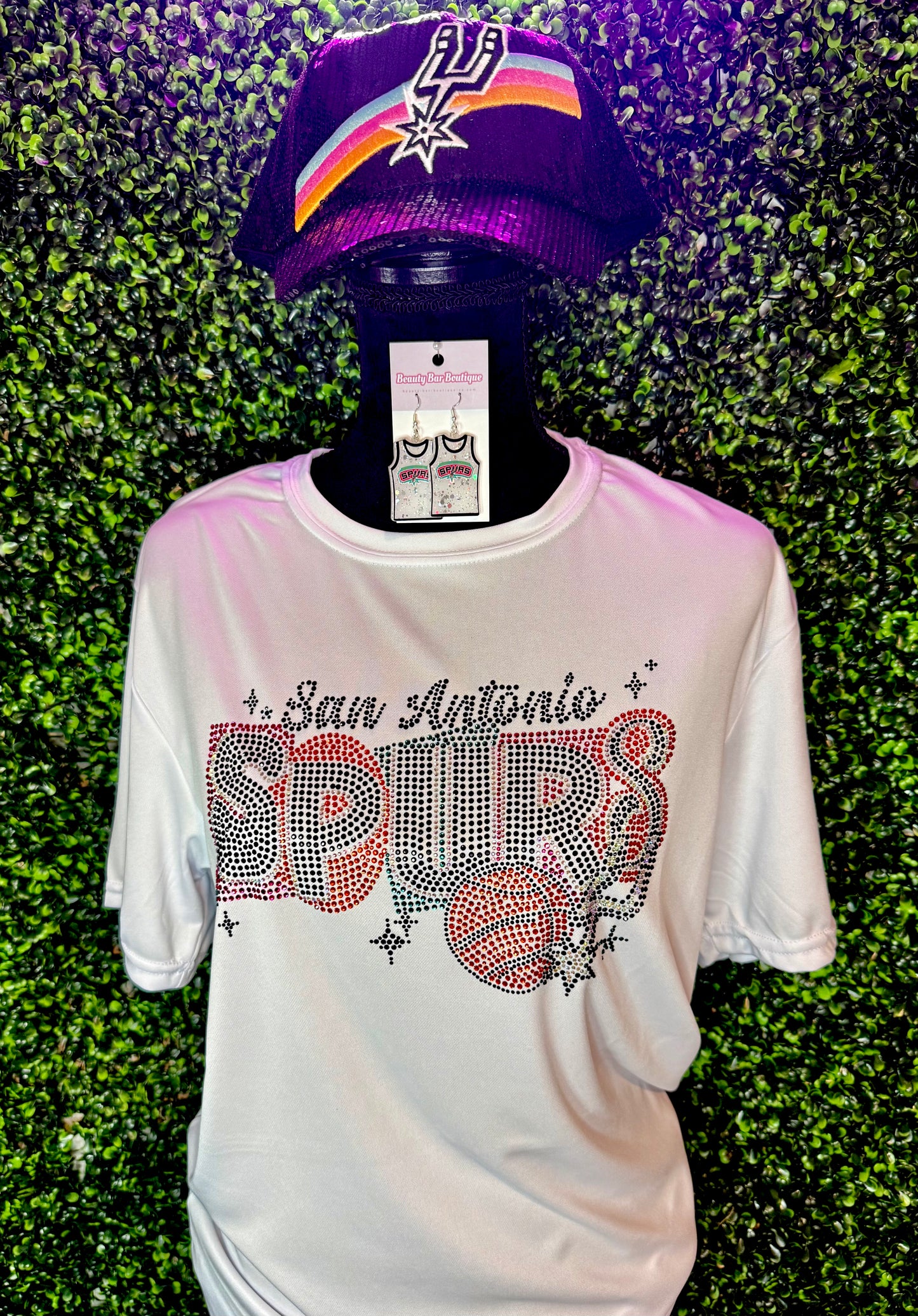Spurs Nation Rhinestone Tee