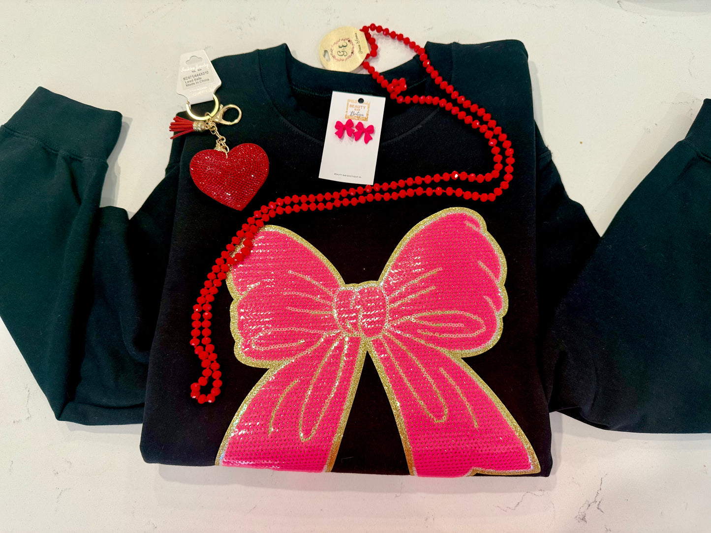 I Like Big Bows Sequin Sweatshirt