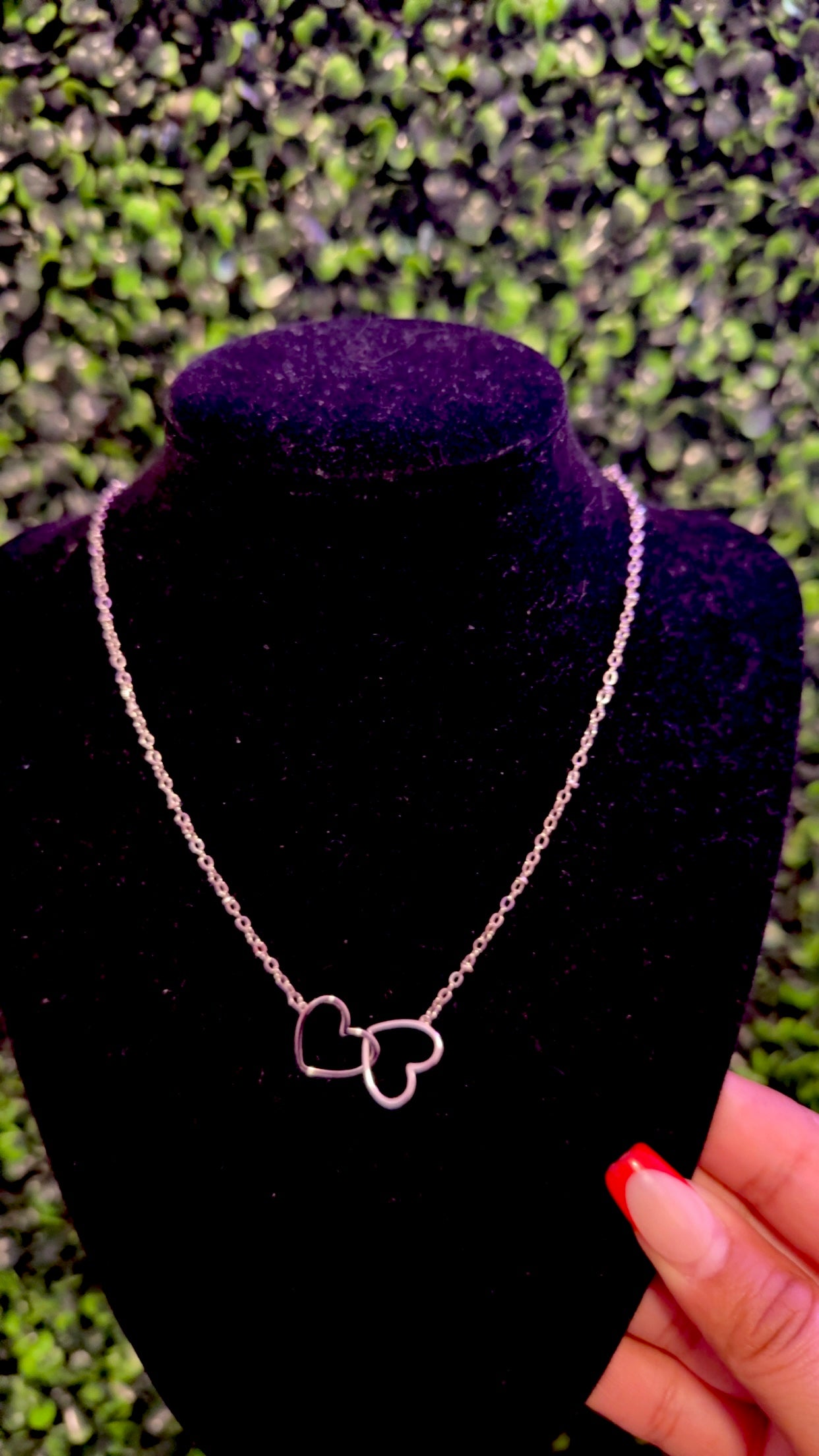 Linked Double Heart Necklace