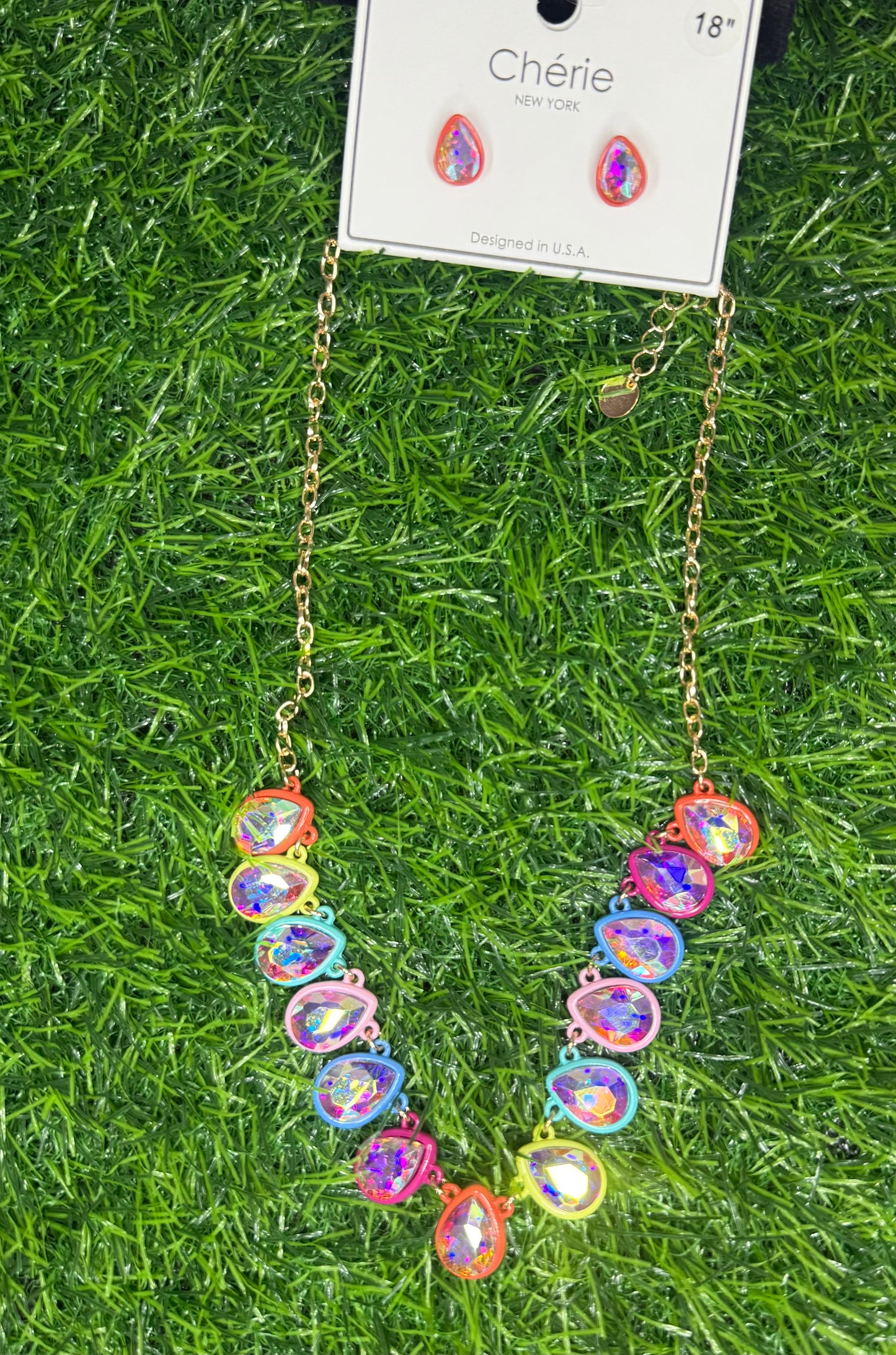 Multi-Color Bling Necklace Set