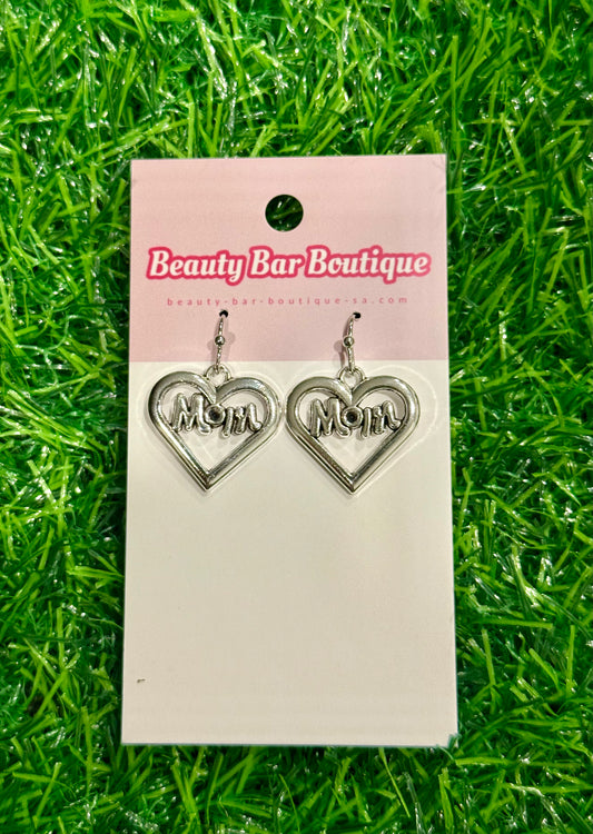 Mom Heart Earrings