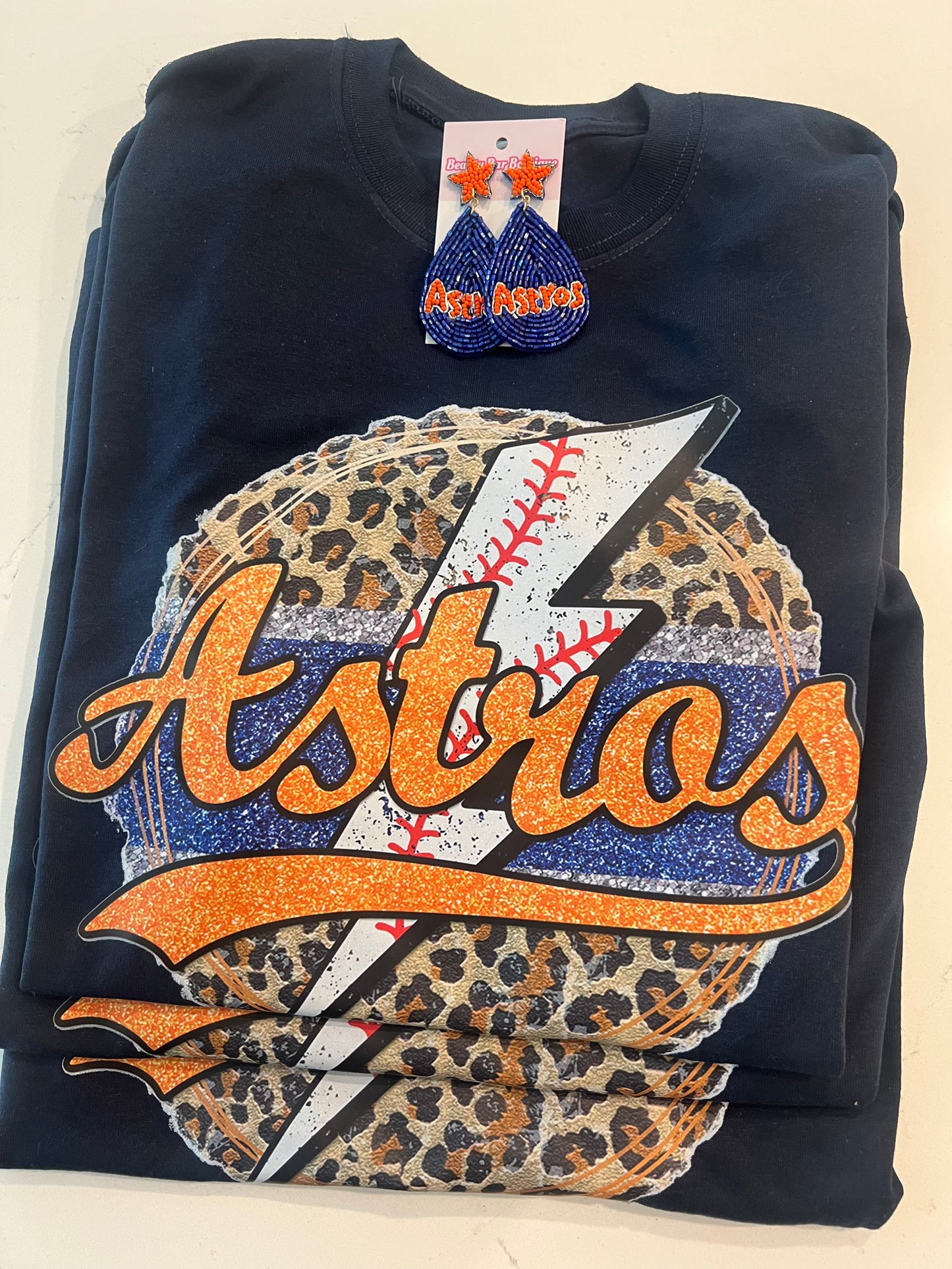 Astros Cheetah Print Tee