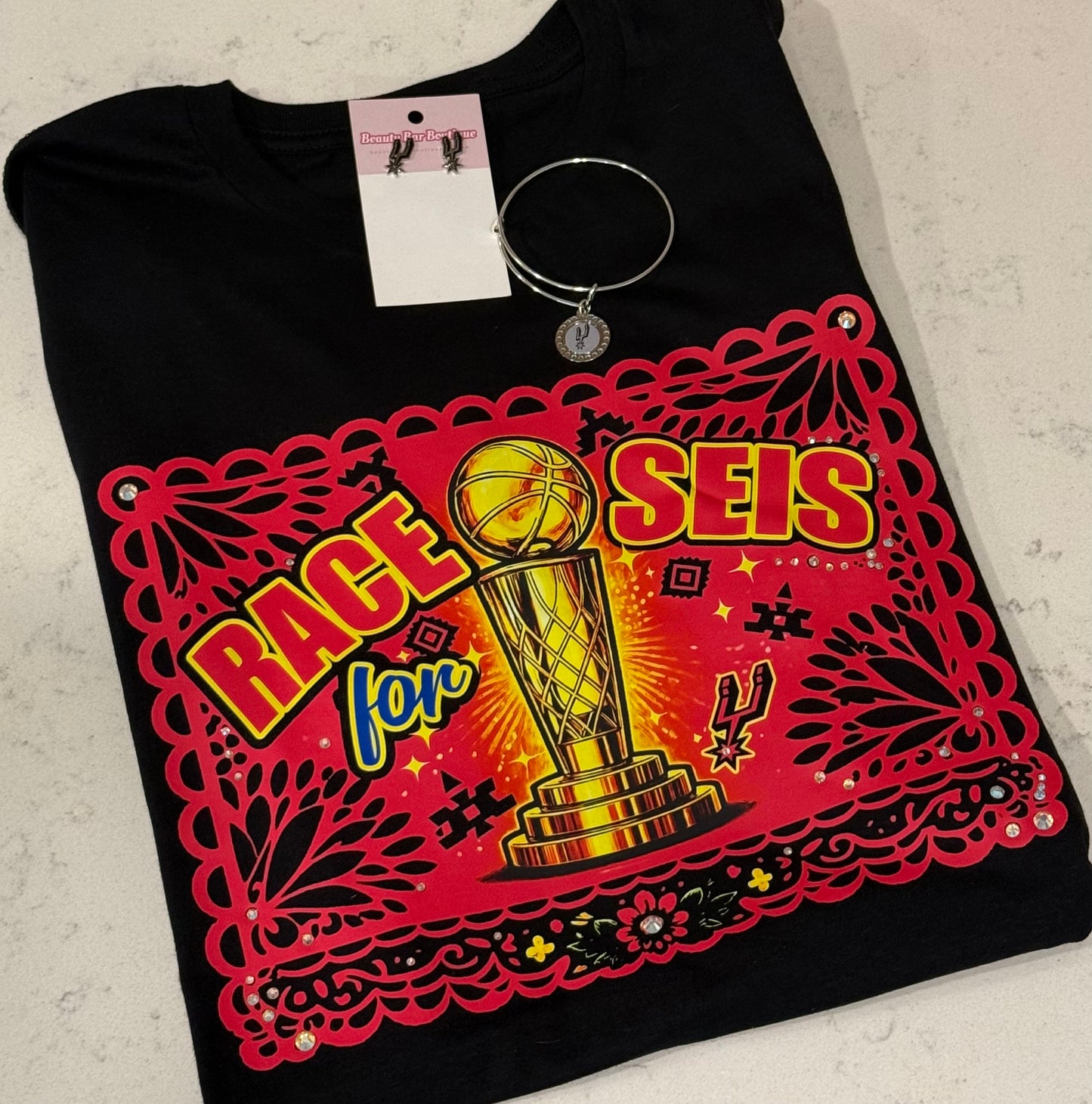 Race For Seis Blinged Tee