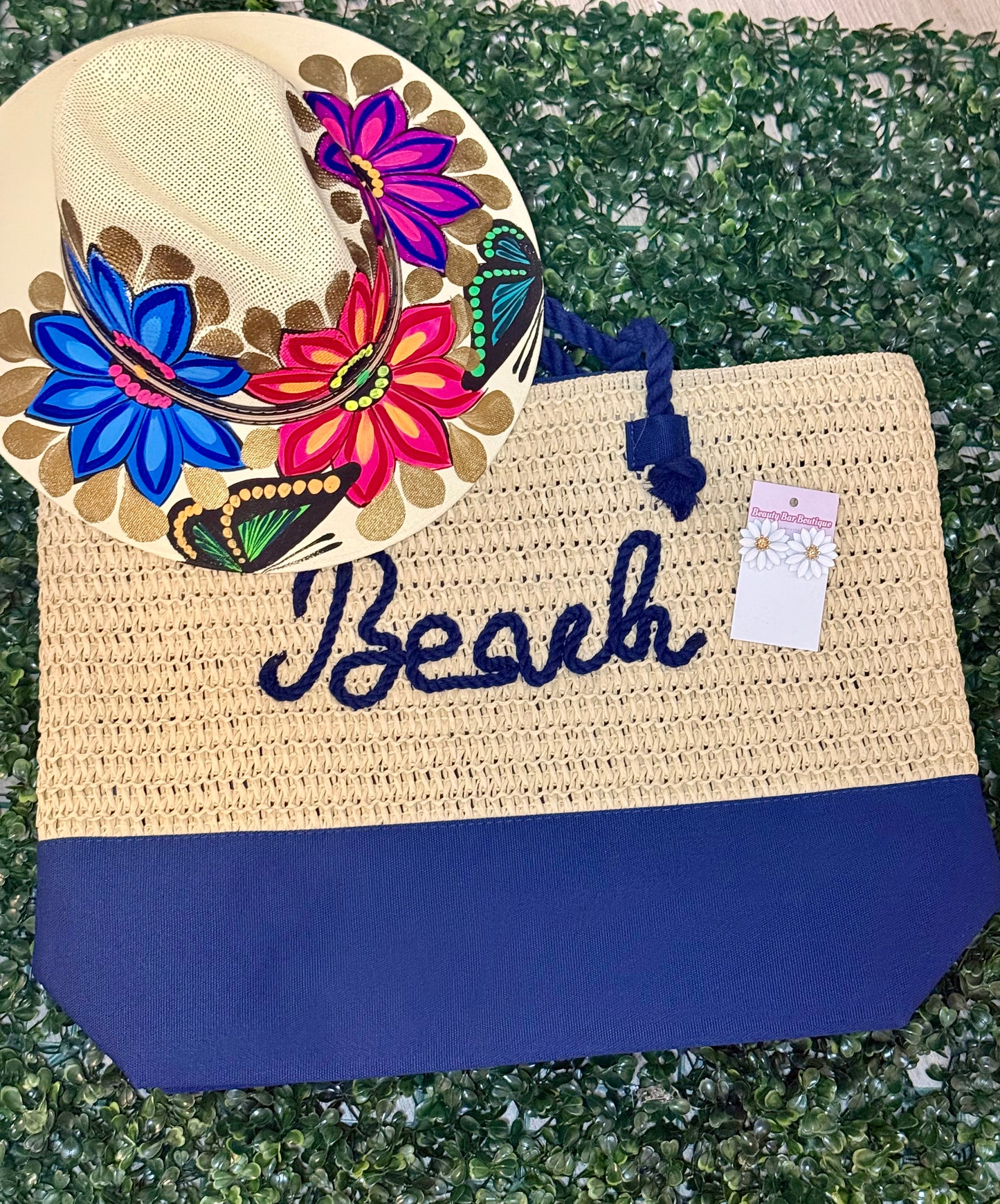 Beach Vibes Tote Bag Blue