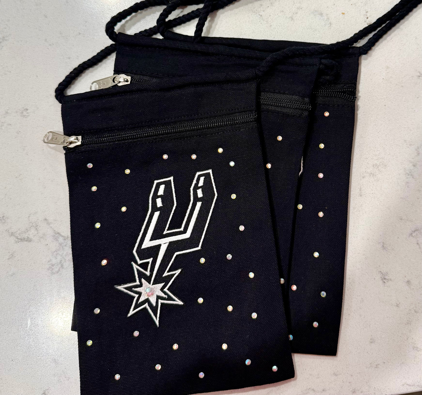 Spurs Blinged Canvas Purse