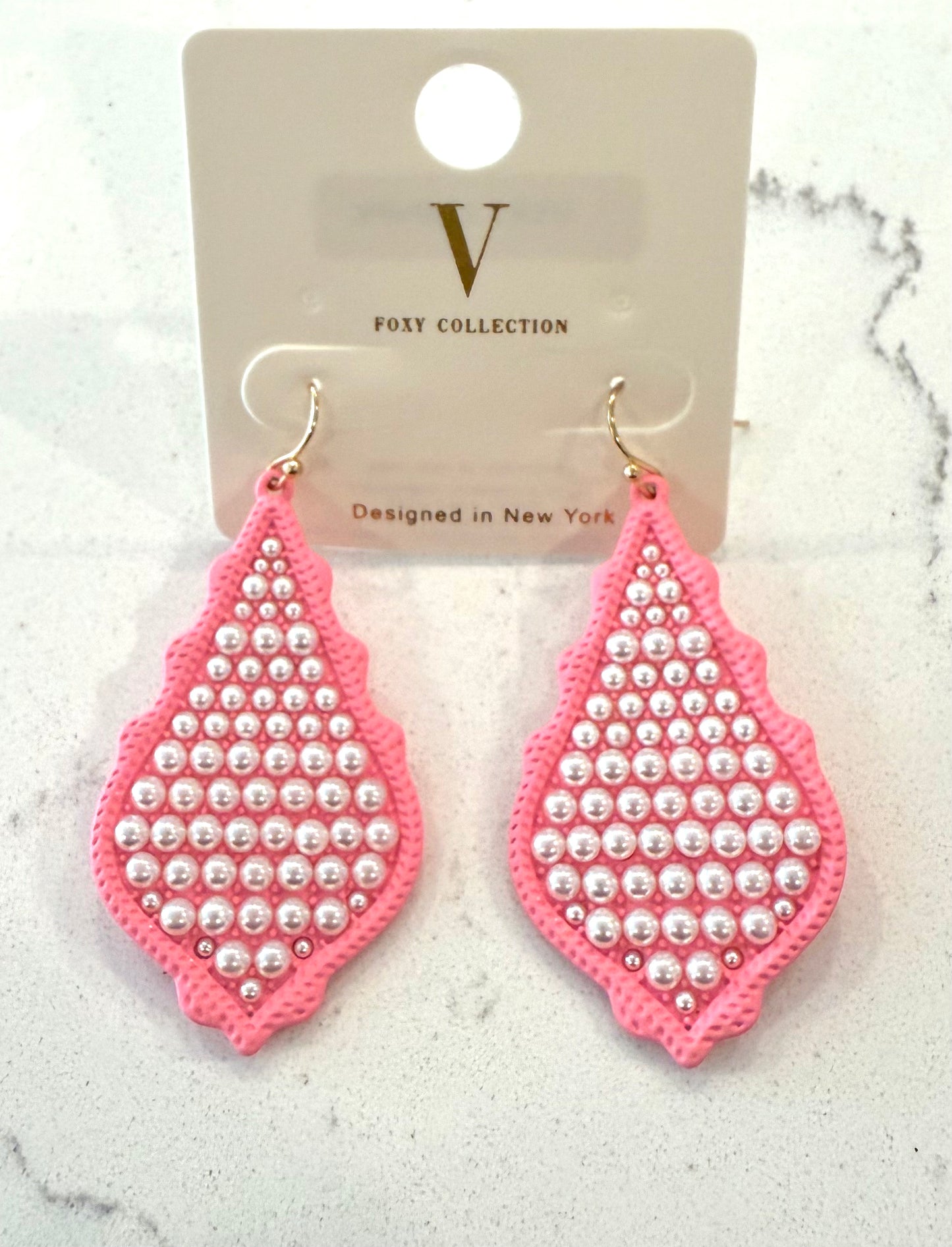Pretty in Pink Pearl Earrings