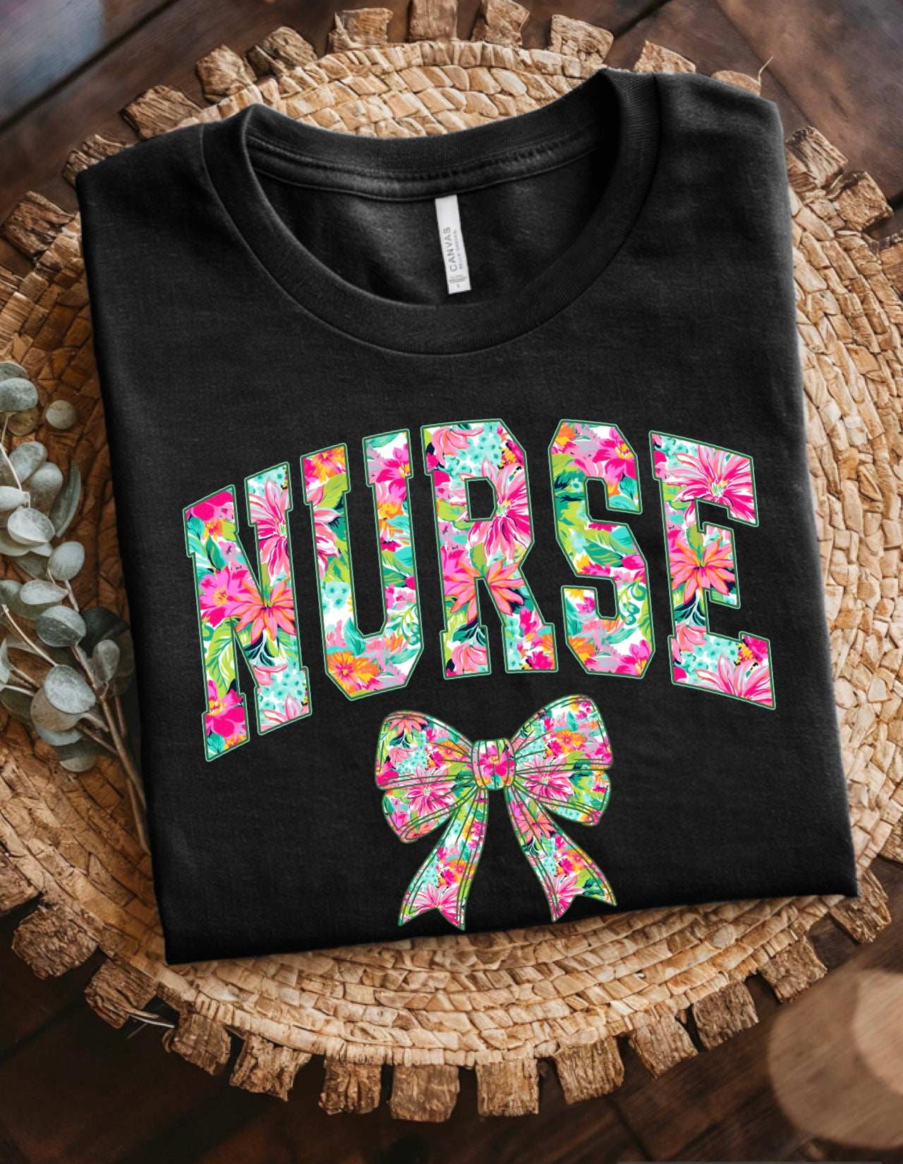Floral Nurse Tee