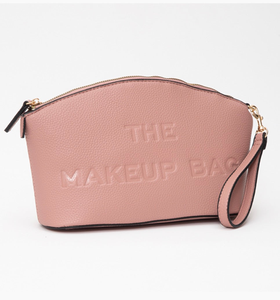 Blush Embossed The Makeup Bag