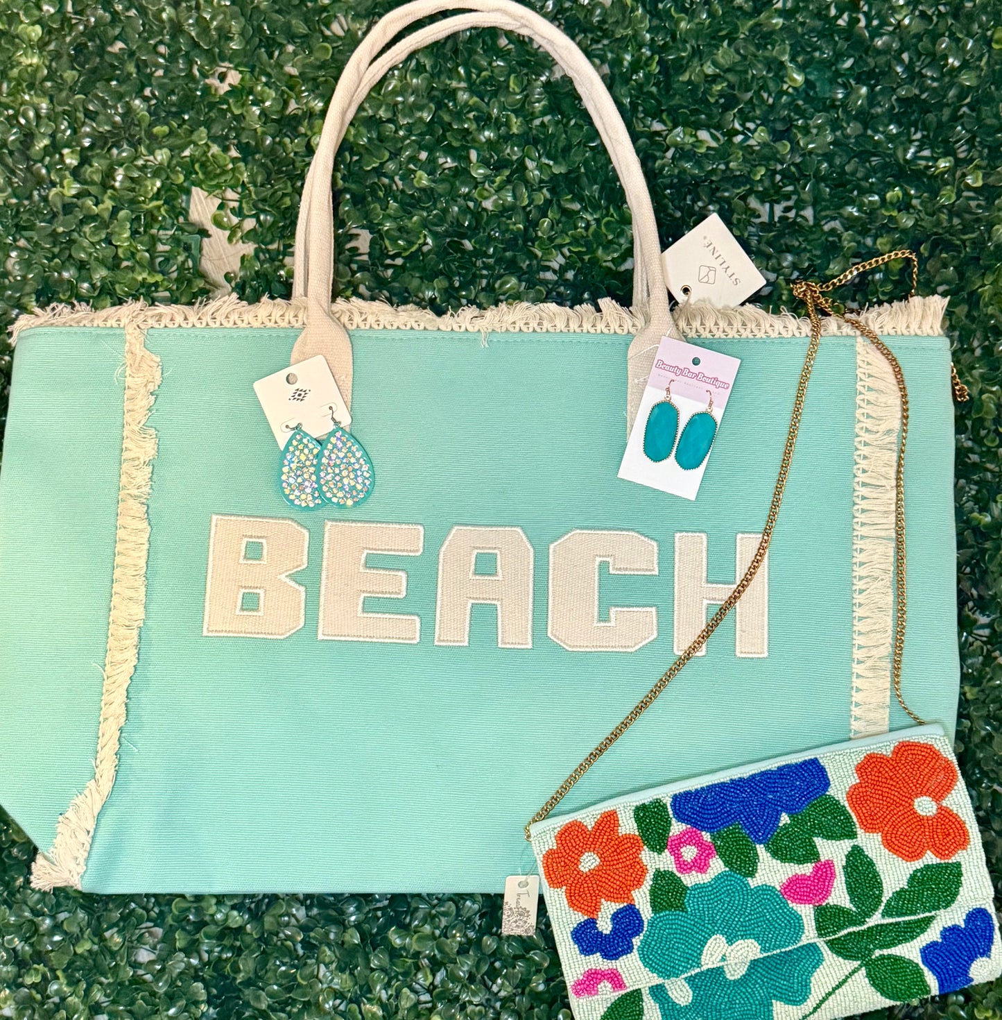 Beach Tote- Turquoise