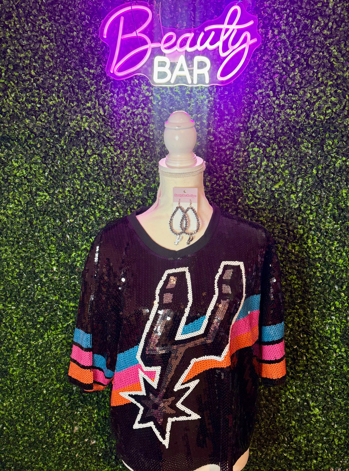 Spurs Sequin Crop Top