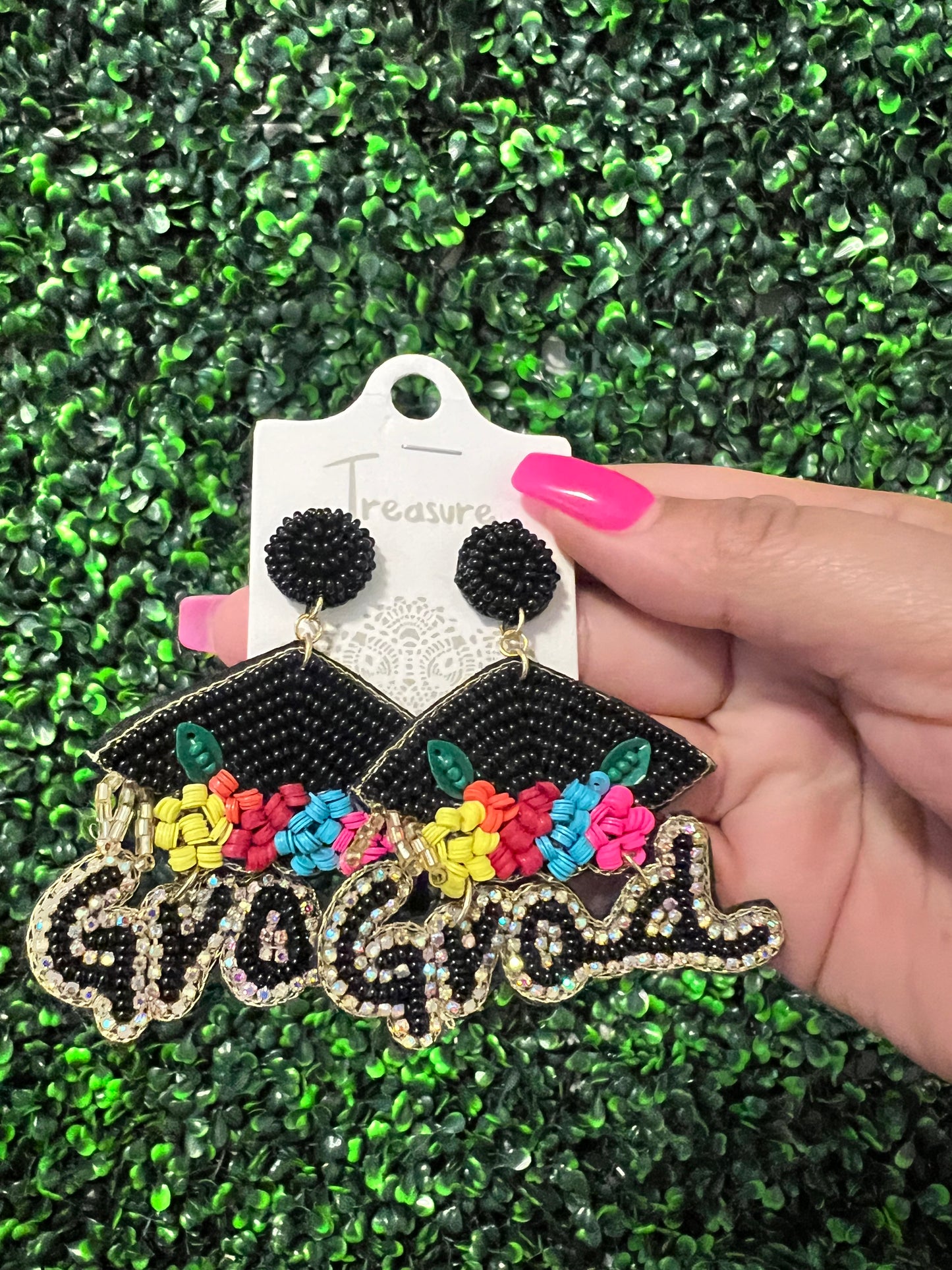 Grad Beaded Earrings