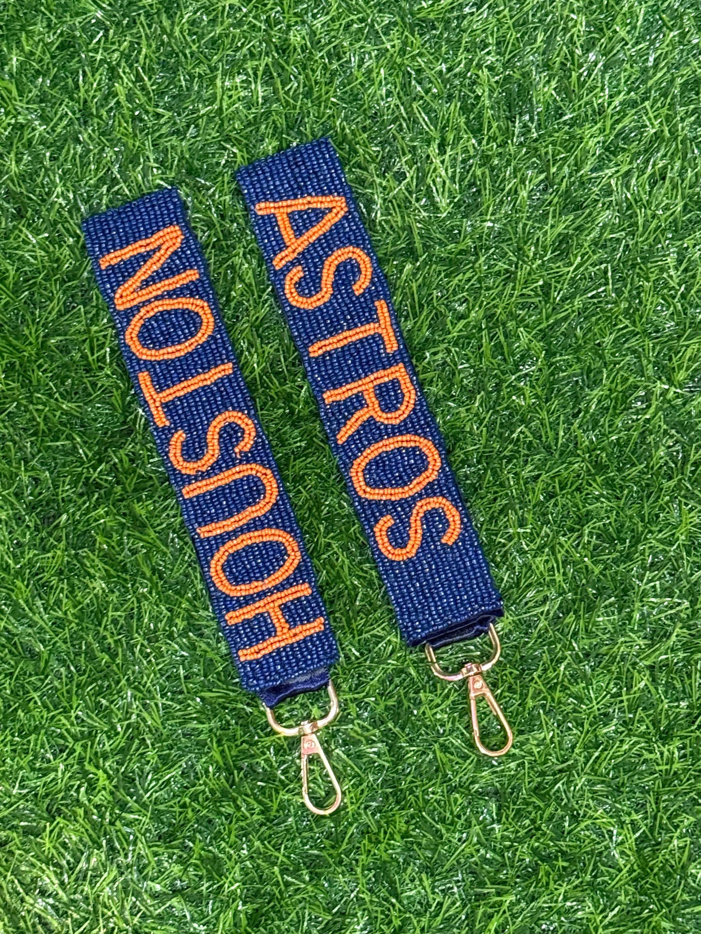 Astros Beaded Keychain