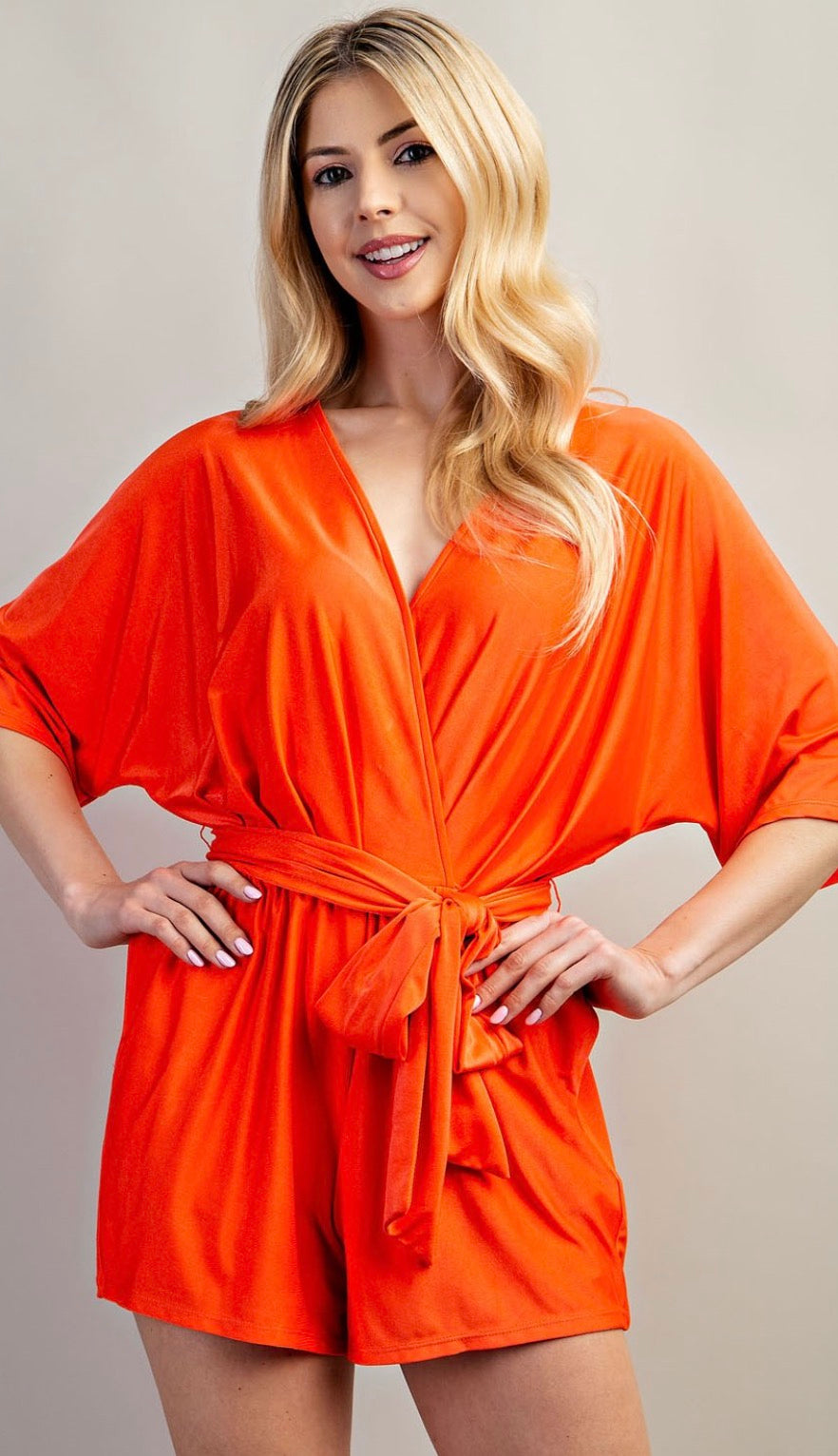 Vacation Vibes Romper- Orange
