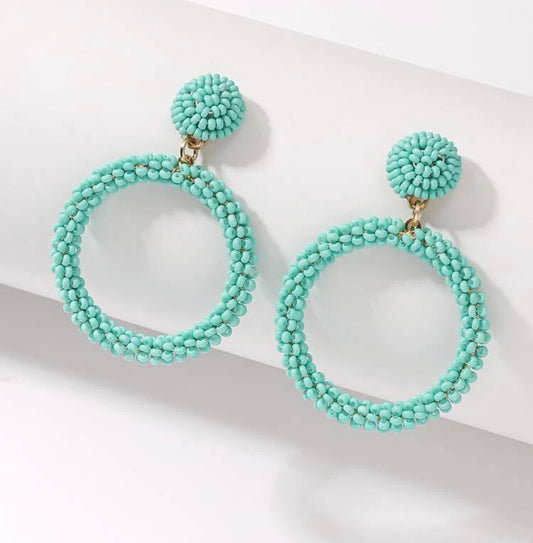 La Playa Turquoise Beaded Earrings