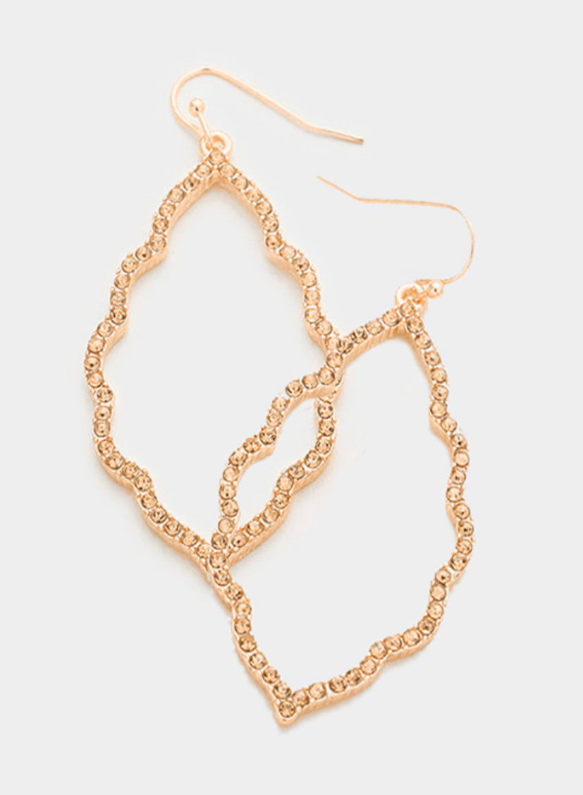 Rose Gold Bling Earrings