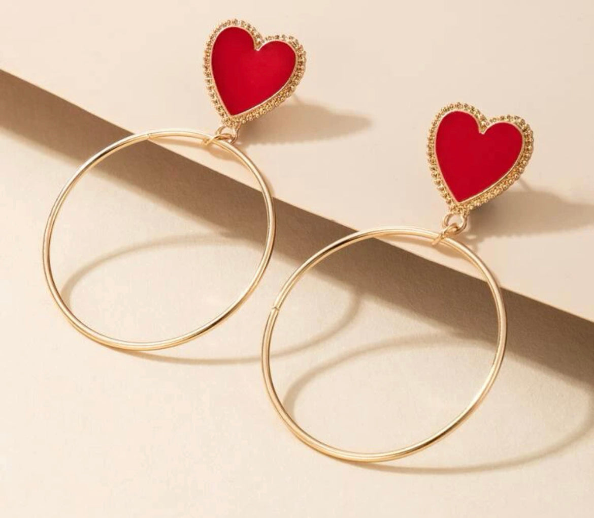 Heart Hoop Earrings