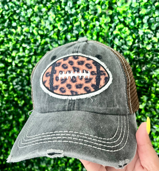 Cheetah Print Football Cap