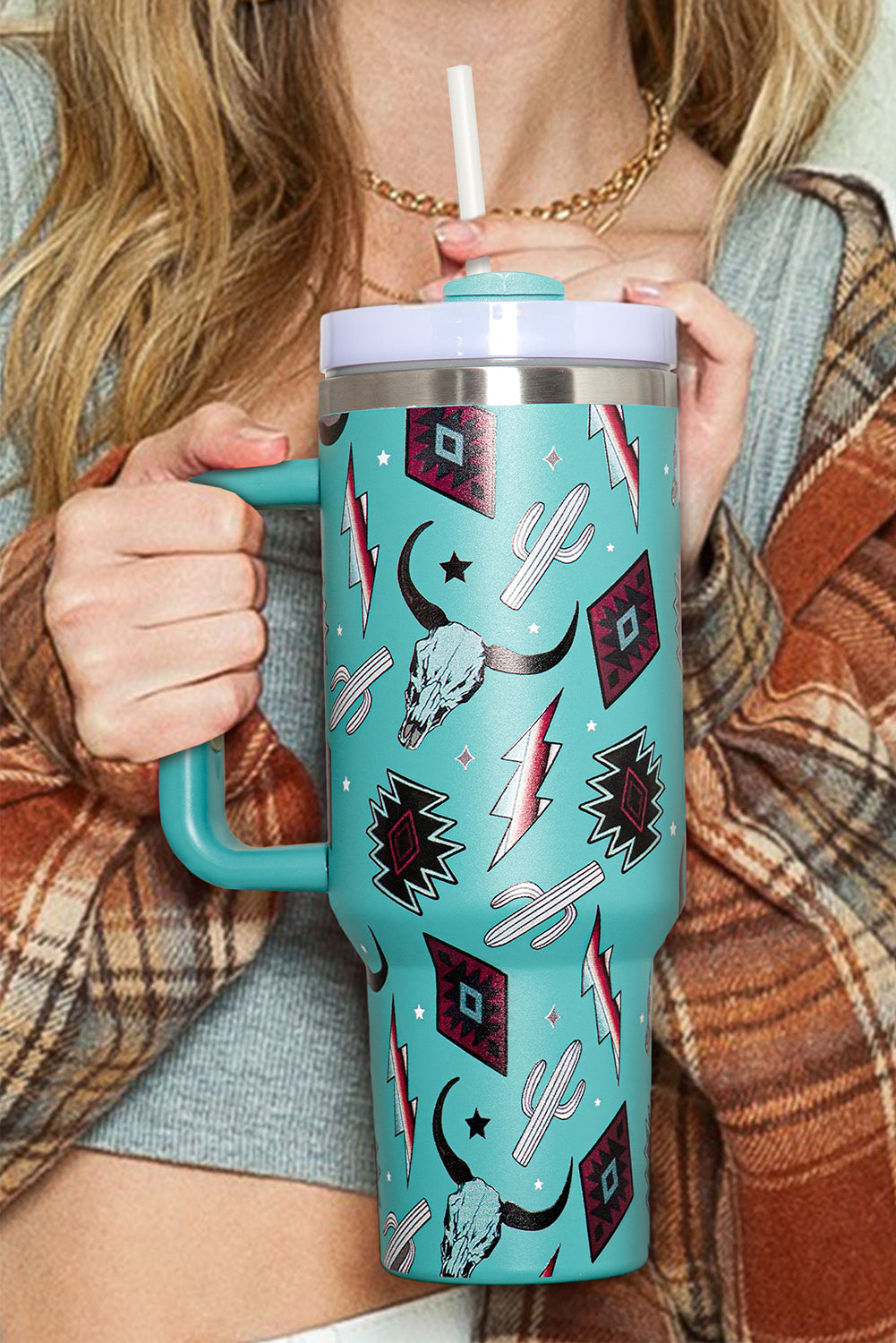 Western Print Stainless Tumbler Cup