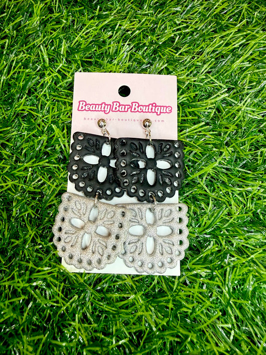 Spurs Papel Picado Earrings