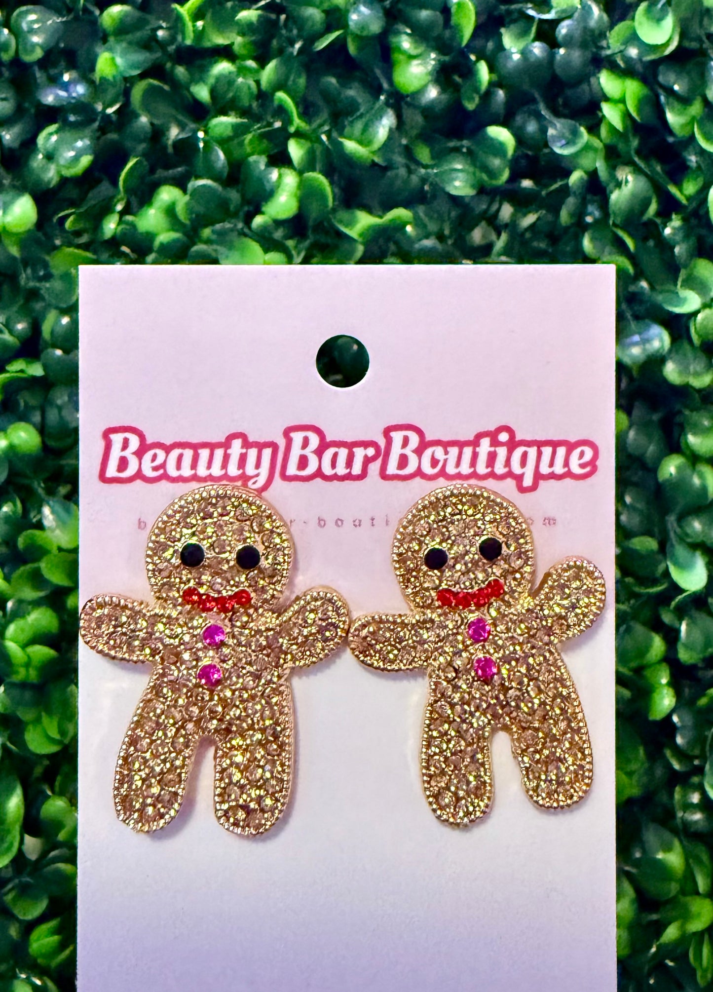 Gingerbread Bling Stud Earrings