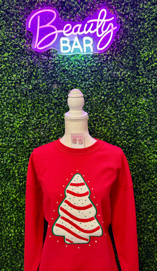 Christmas Cakes Bling Sweatshirt