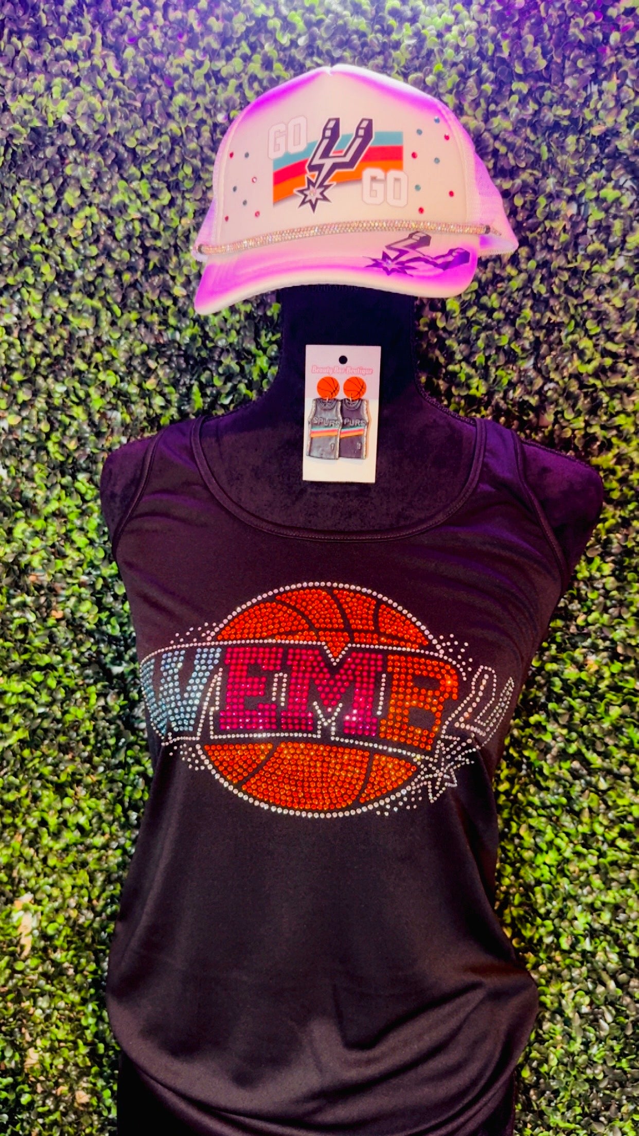 WEMBY Rhinestone Racerback Tank Top