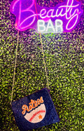 Astros Blue Beaded Purse