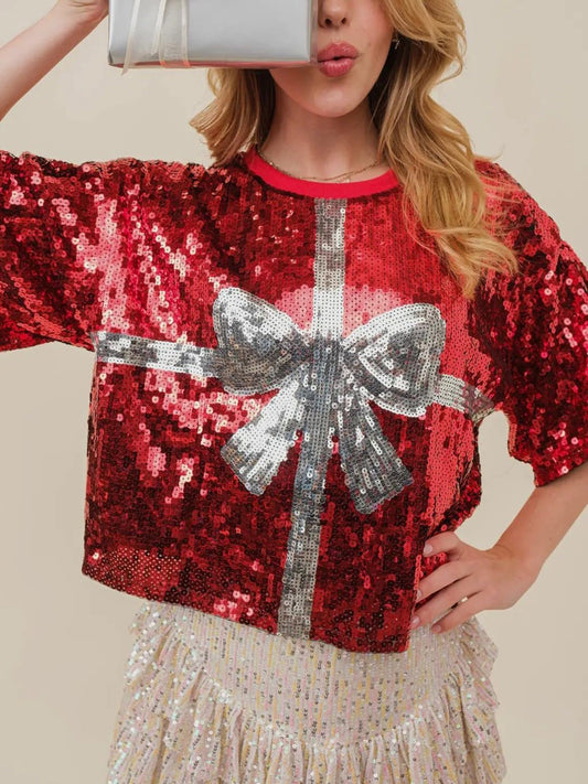 Sequin I’m Your Gift Blouse