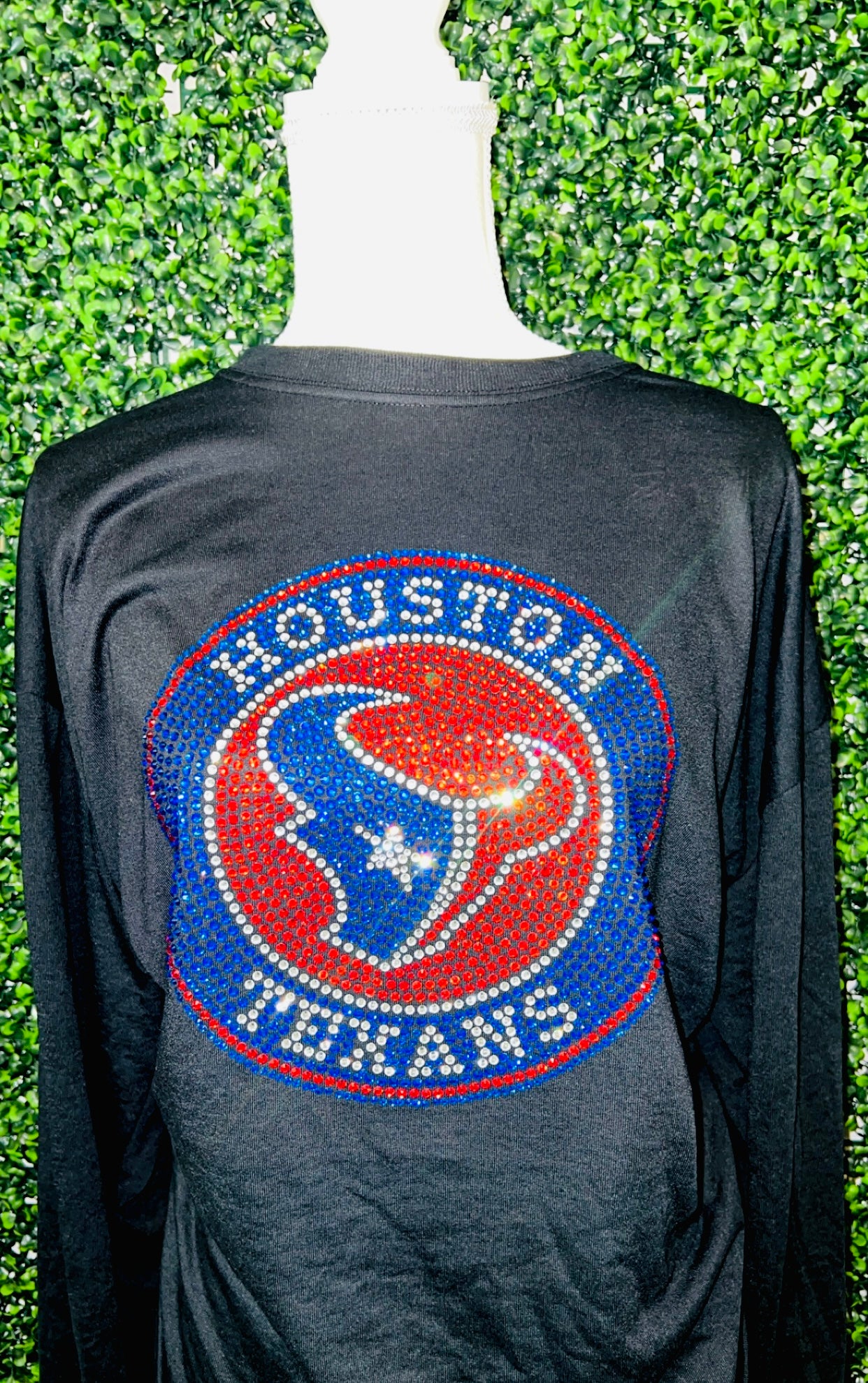 Texans Rhinestone Long Sleeve Shirt