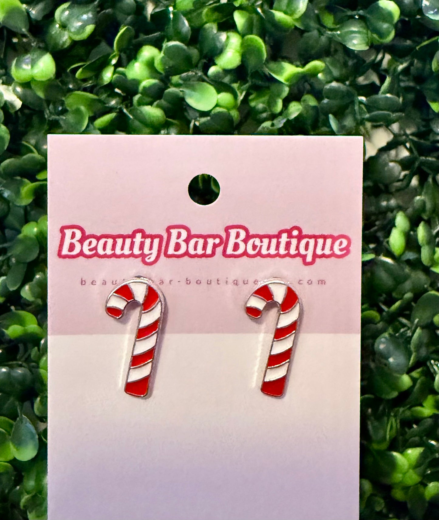 Candy Cane Stud Earrings