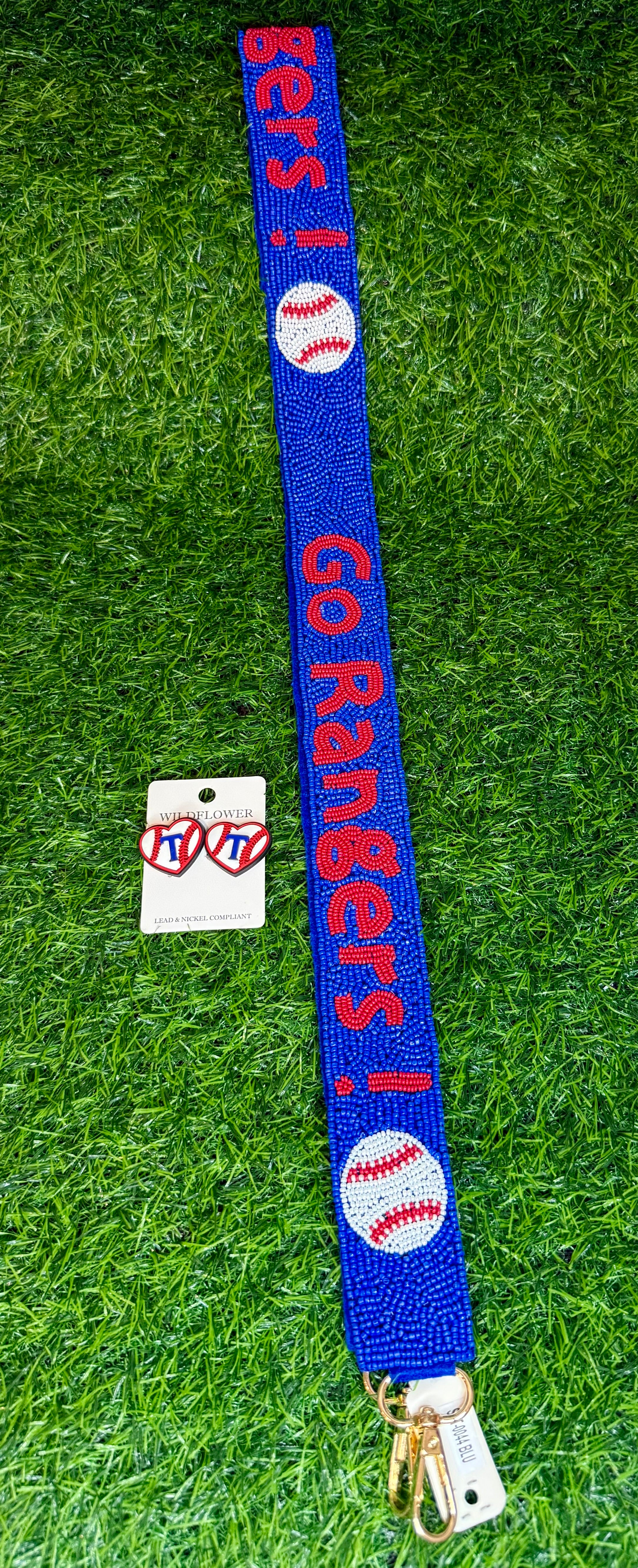 Go Rangers Beaded Purse Strap