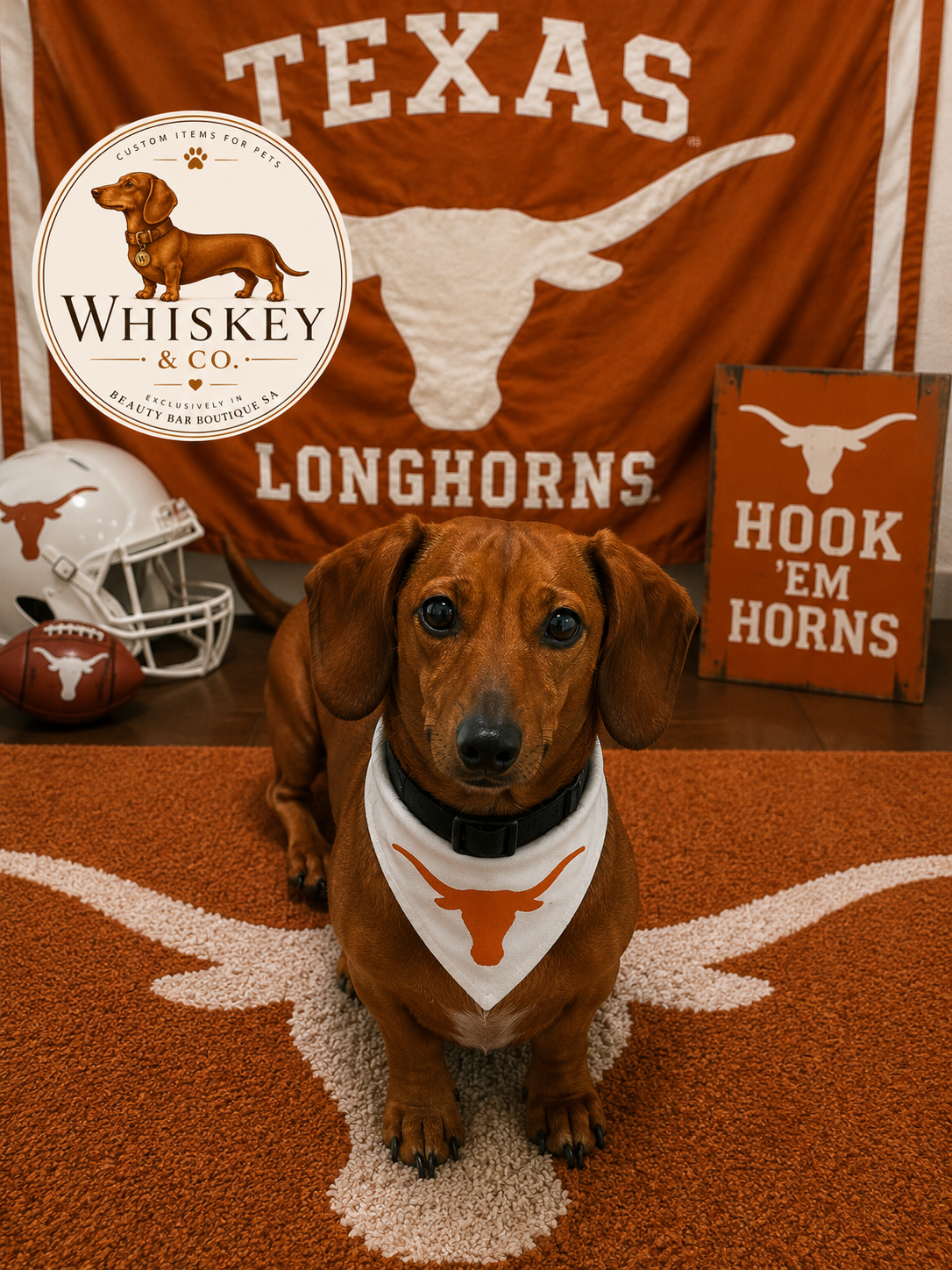 Whiskey & Co Pre-Order Longhorns Collar Bandana