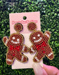 Gingerbread Beaded Earrings