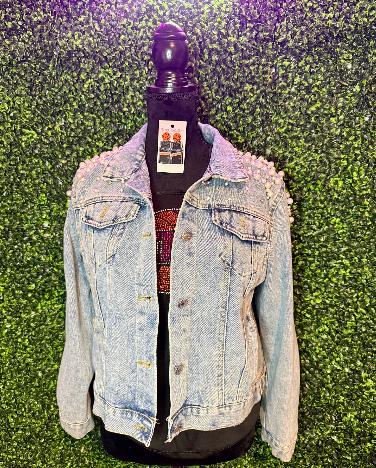 EXCLUSIVE SPURS Pearl’d Jean Jacket