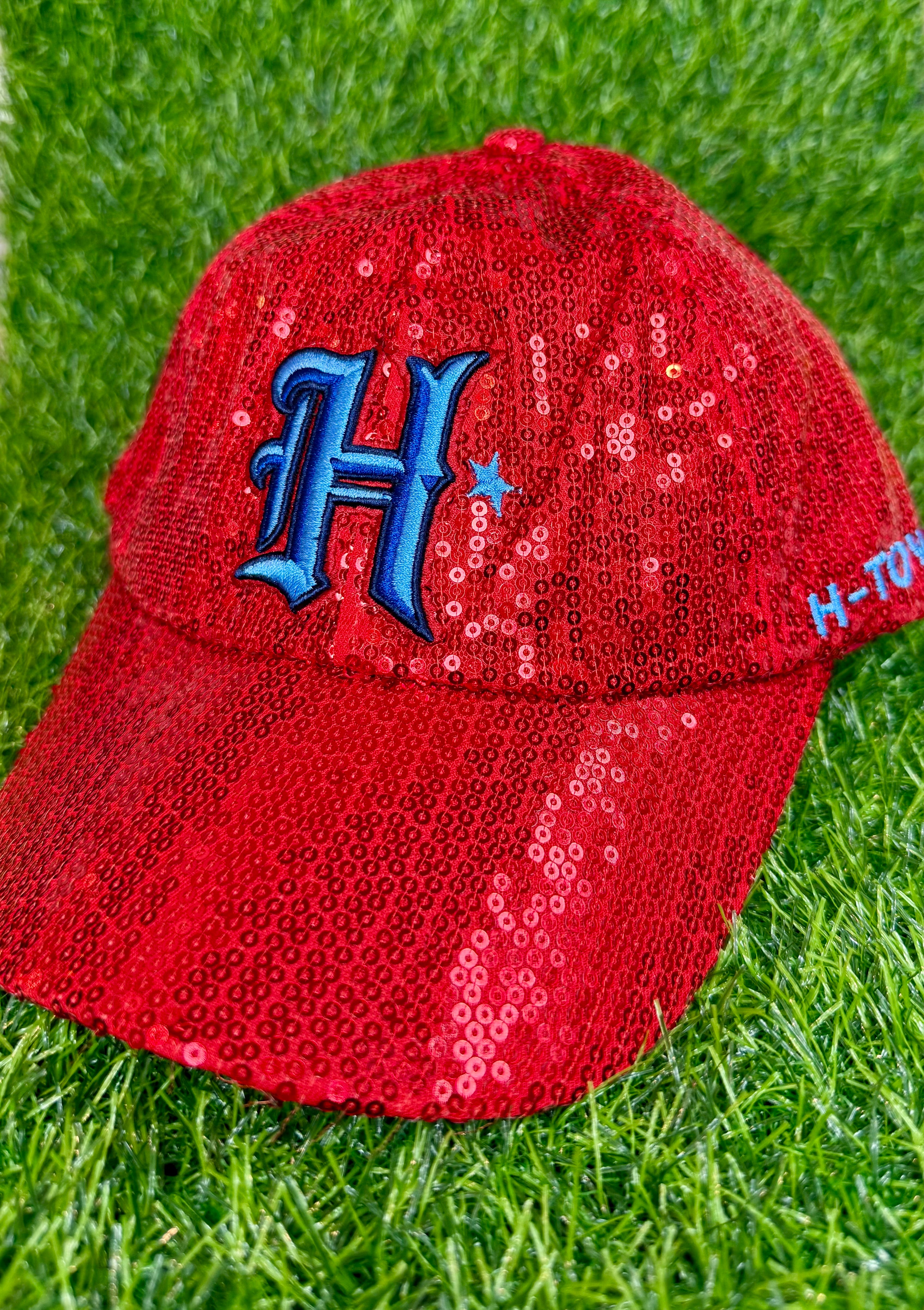 Texans Red Sequin Cap