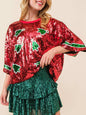 Sequin Christmas Tree Blouse