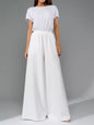 Pre-Order Full Size Sequin Round Neck Short Sleeve Wide Leg Jumpsuit