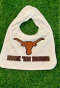 Hook ‘Em Horns Glitter Baby Bib