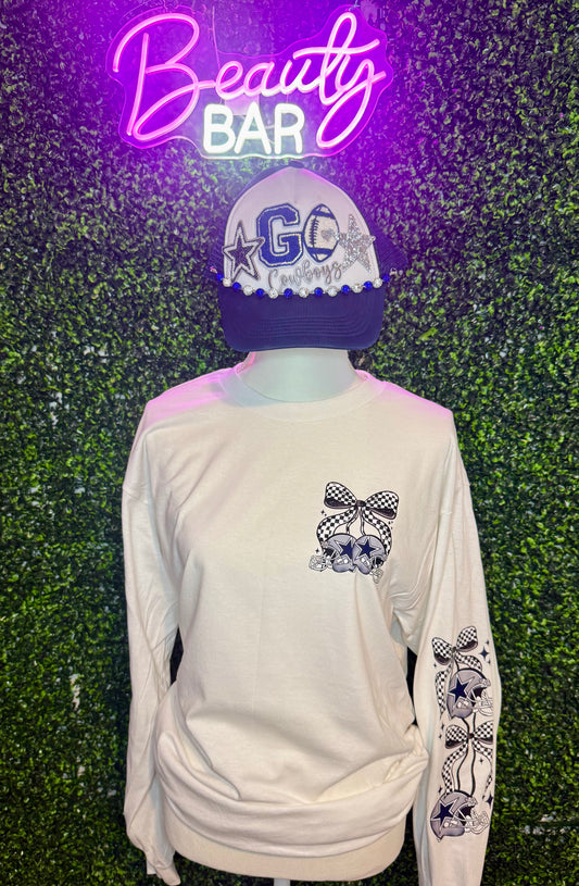 Checkered Bow Cowboys LS
