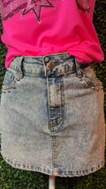 She’s Like TX Studded Jean Skirt